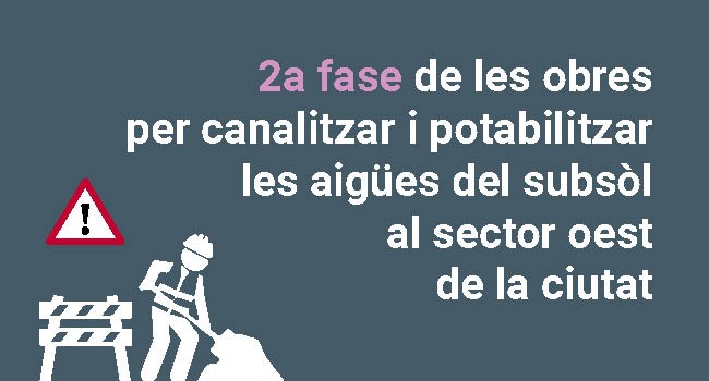 Les obres per canalitzar i potabilitzar aigua freàtica entren en una nova fase