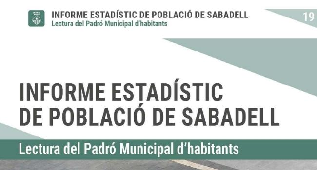 La població de Sabadell accelera el ritme de creixement i supera els  216.000 habitants 