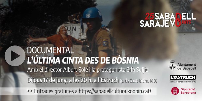 Es presenta a Sabadell el documental “L’última cinta des de Bòsnia” per reivindicar la cultura de la pau i la no violència