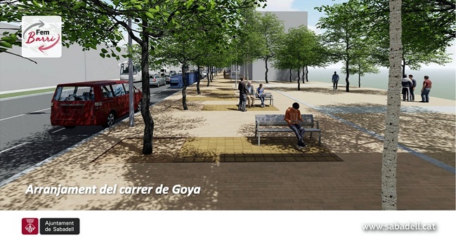 Nou pas per reformar el carrer de Goya i convertir-lo en una nova rambla al sud de Sabadell