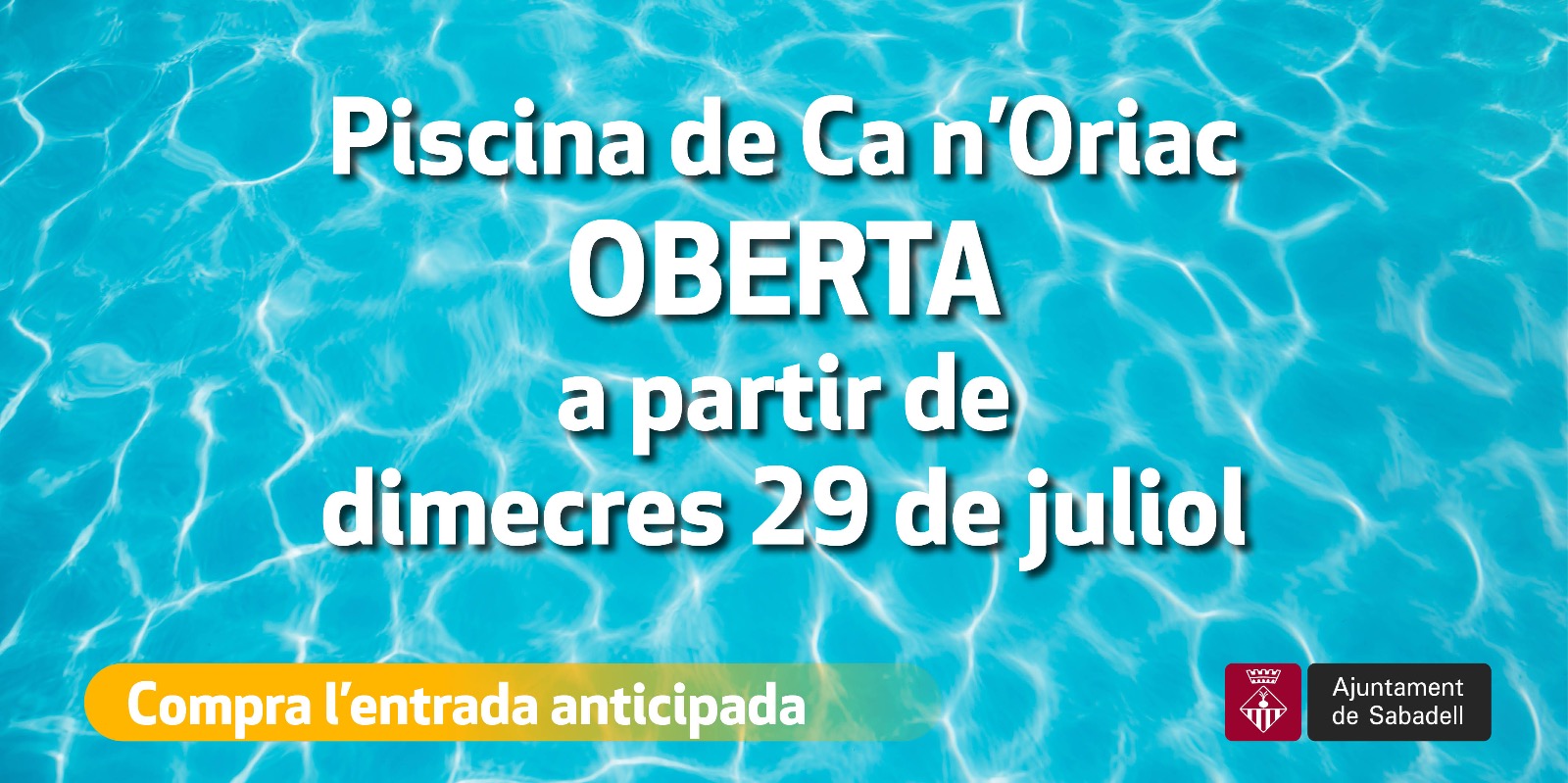 La piscina municipal de Ca n’Oriac obre demà dimecres