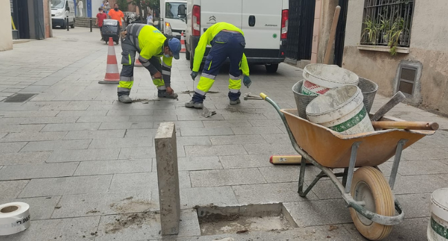 Es millora el paviment de calçades i voreres de quatre districtes de Sabadell