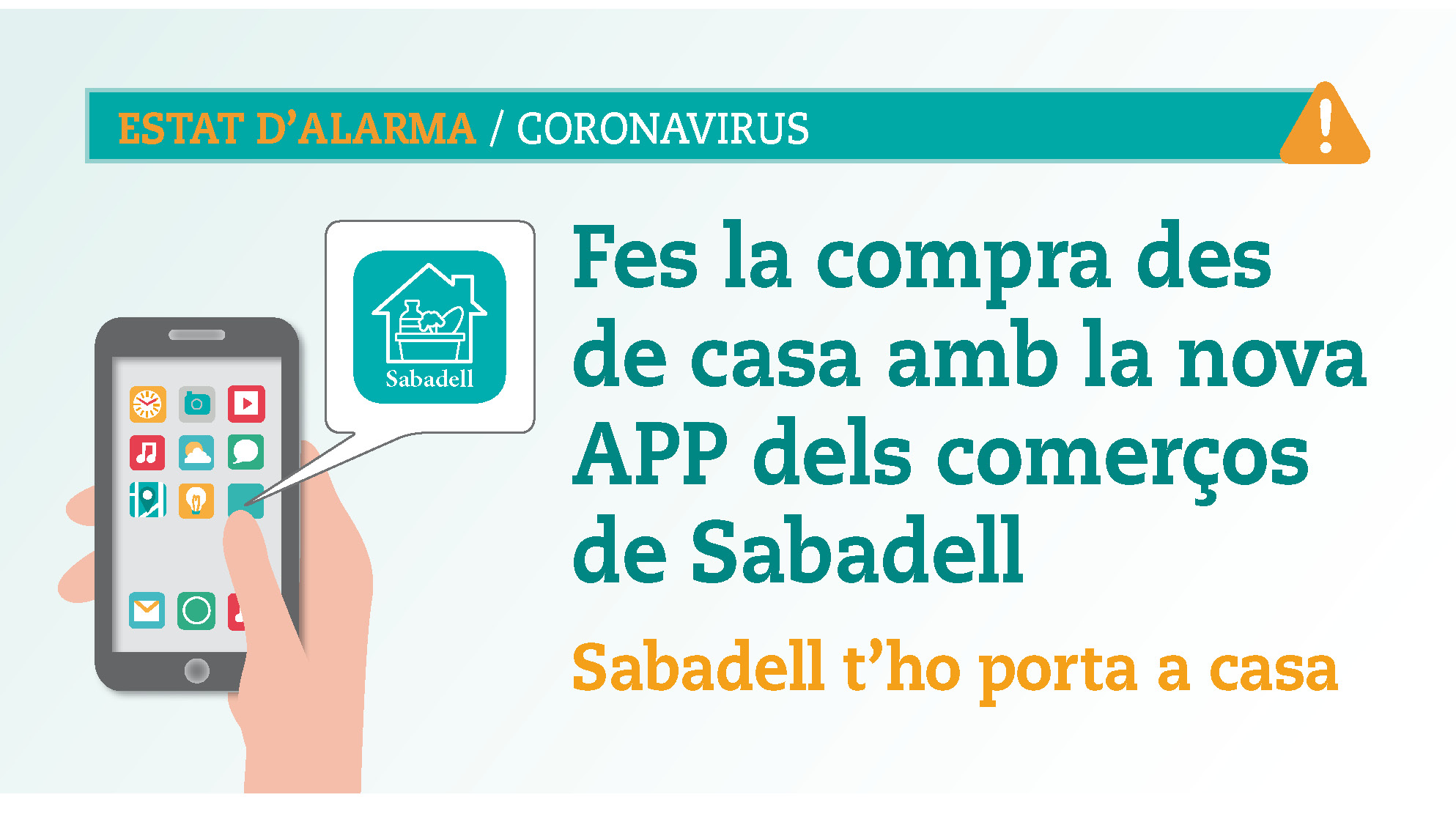 Sabadell impulsa l’APP “Sabadell t’ho porta a casa” per donar a conèixer a la ciutadania els comerços que ofereixen servei a domicili
