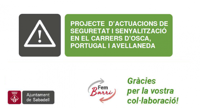 Projecte d'actuacions de seguretat i senyalització en els carrers d'osca, Portugal i Avellaneda