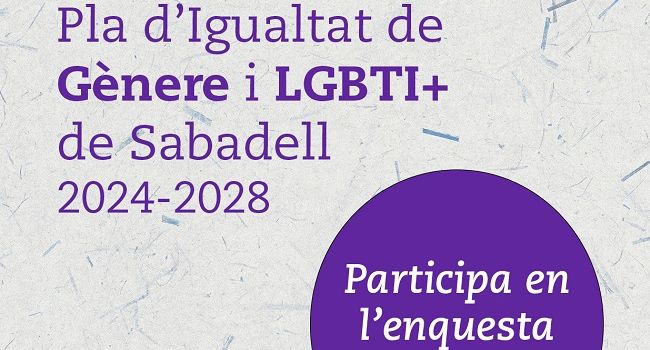 Enquesta Pla d'Igualtat de Gènere i LGBTI+ 2024-2028