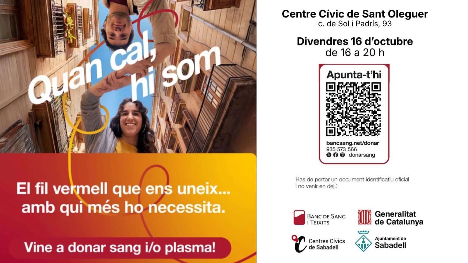 Donació de sang al Centre Cívic de Sant Oleguer