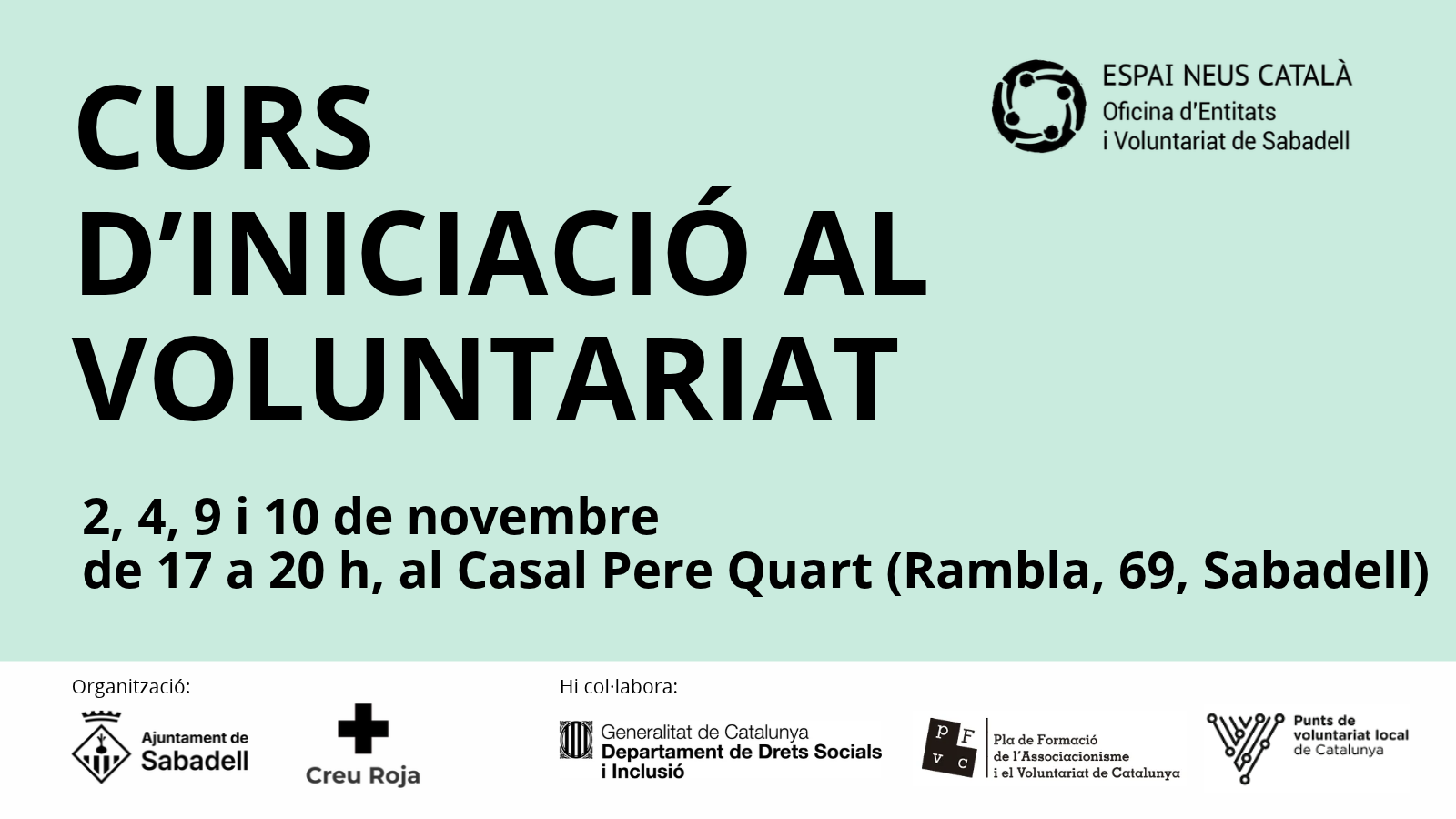 Curs d'Iniciació al Voluntariat