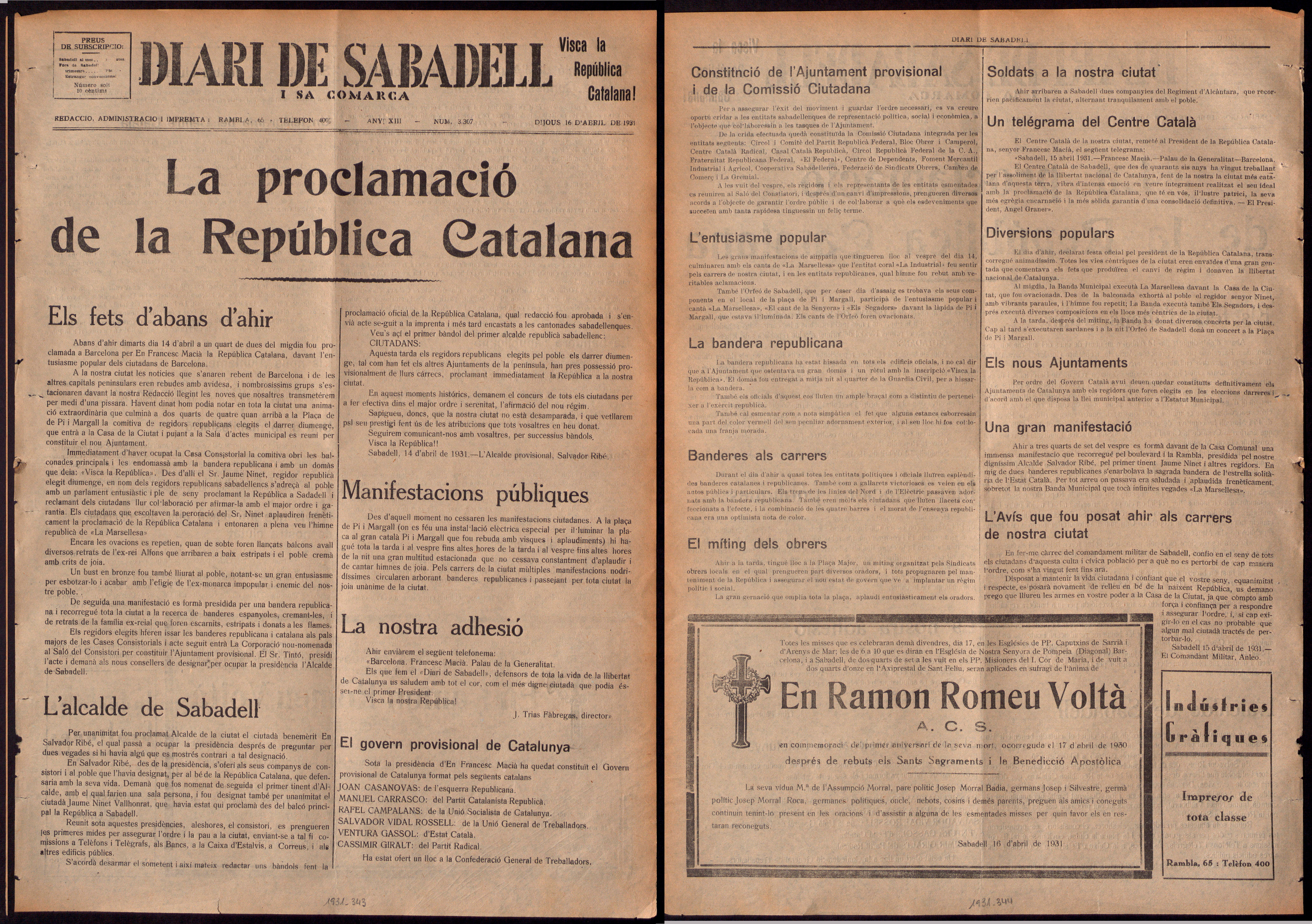 Diari de Sabadell 1931 04 16