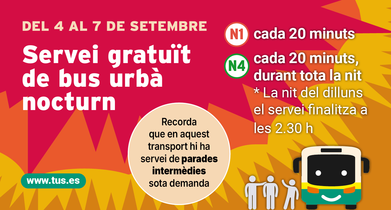 Servei gratuït de bus urbà nocturn