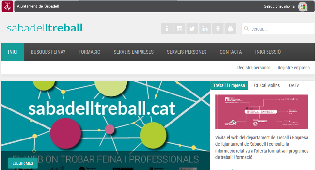 El portal de feina sabadelltreball.cat publica anualment més de 1.000 ofertes laborals