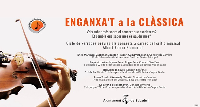 Els concerts de música clàssica i simfònica de Sabadell es complementaran amb xerrades informatives prèvies