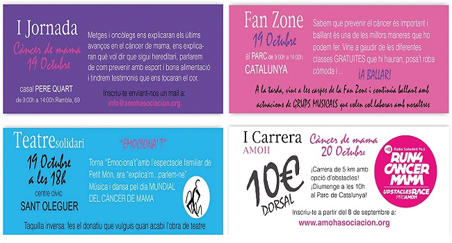 El primer AMOH Day de Sabadell proposa un programa d’activitats amb motiu del Dia Mundial del Càncer de Mama 