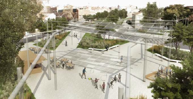 El projecte guanyador del concurs per urbanitzar l’espai aconseguit amb el soterrament del tren a Can Feu i Gràcia és “Teixint els barris”