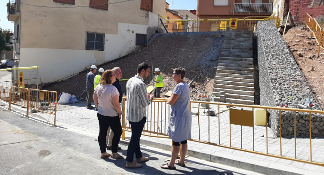 Prenen forma les noves escales que connecten els carrers dels Celtíbers i del Maestrat