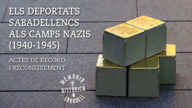 Homenatge als ciutadans deportats als camps nazis amb la col·locació de 23 llambordes stolpersteine