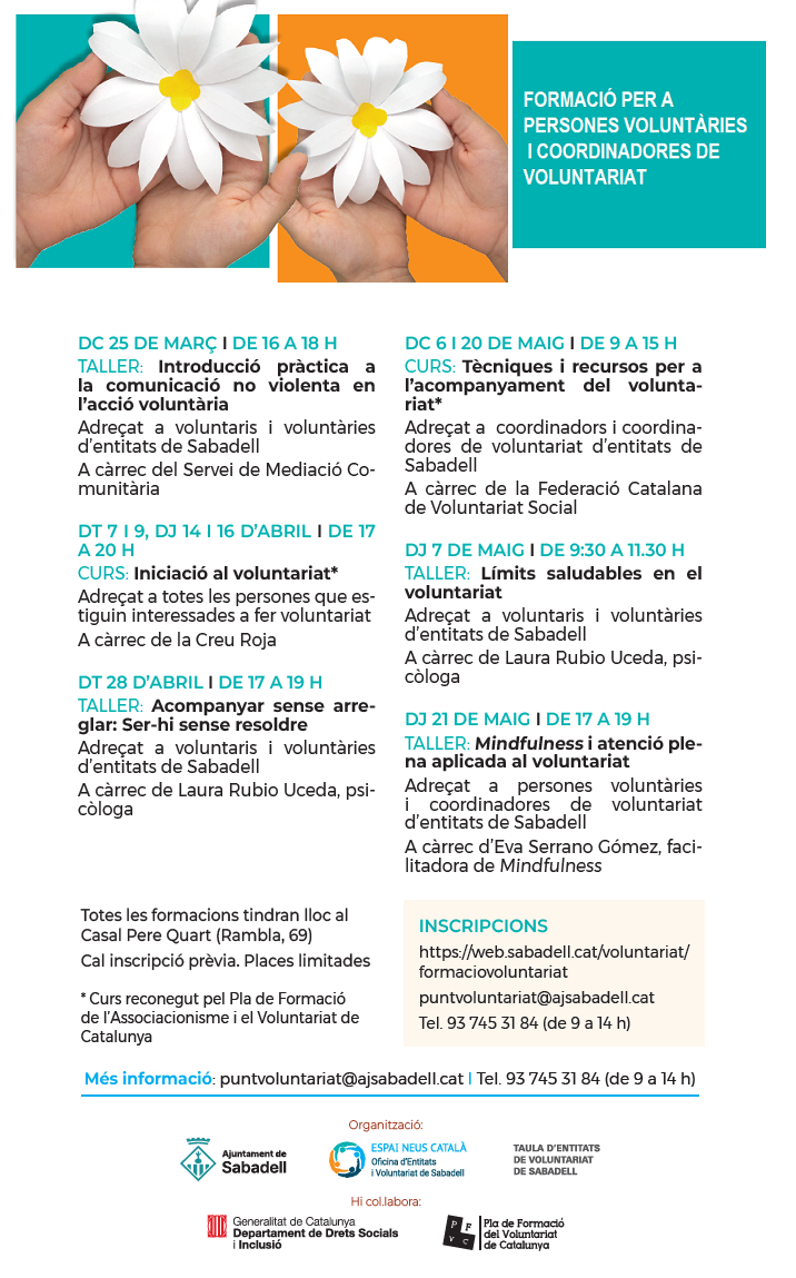 Flier Formació: Cursos i tallers