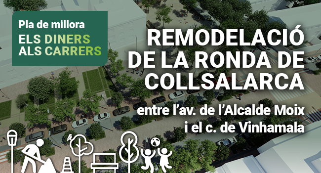 Banner Remodelació de la rda de Collsalarca (entre l'av. de l'Alcalde Moix i el c. de Vinhamala)