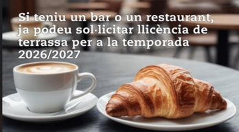 Obert el termini per sol·licitar o renovar la llicència de terrasses 2026/2027