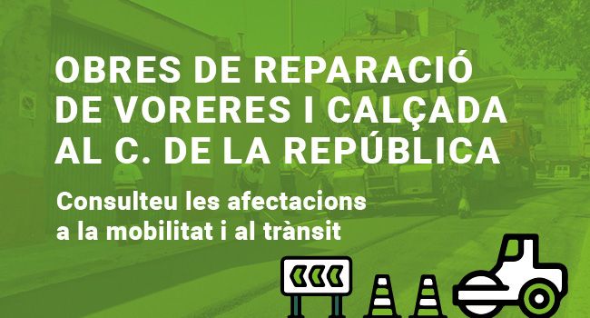 Les obres del carrer de la República encaren la fase final amb treballs d’asfaltatge i pintura