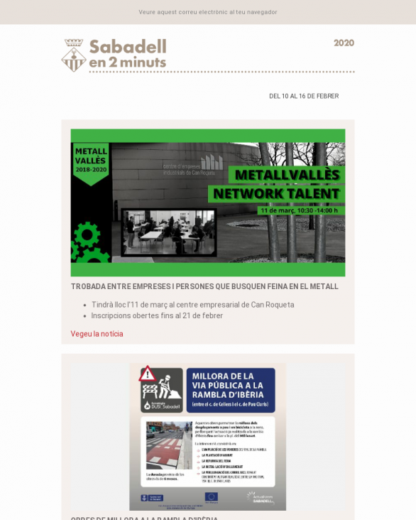 Del 10 al 16 de febrer