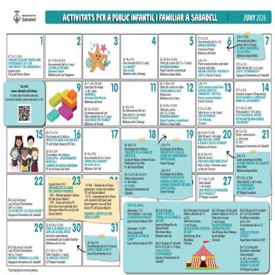 CALENDARI INFANTIL I FAMILIAR - JUNY 2026