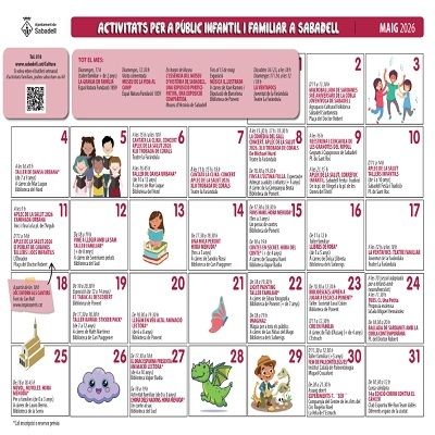 CALENDARI INFANTIL I FAMILIAR -  MAIG 2026
