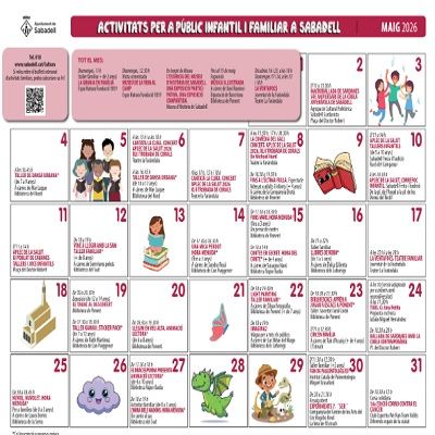 CALENDARI INFANTIL I FAMILIAR -  MAIG 2026