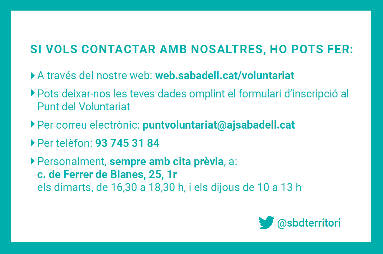 Vols ser voluntari o voluntària?