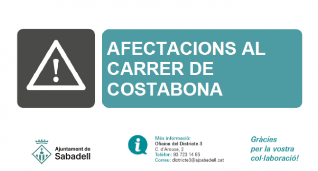Afectacions al c. de Costabona