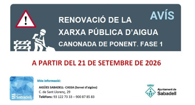 Renovació de la xarxa pública d'aigua