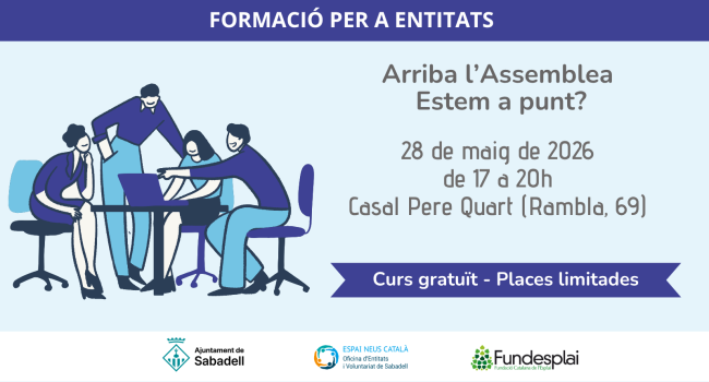 Arriba l'Assemblea. Estem a punt?