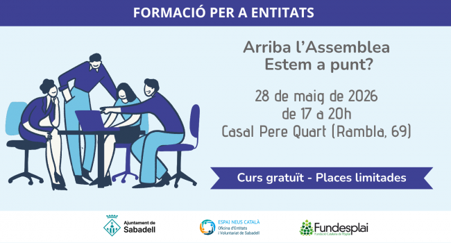 Arriba l'Assemblea. Estem a punt?