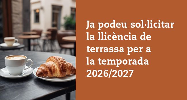 Llicència de terrassa per a la temporada 26/27