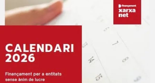 Calendari de convocatòries de finançament anuals 2026