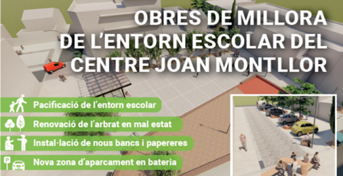 Obres de millora de l'entorn escolar del centre Joan Montllor