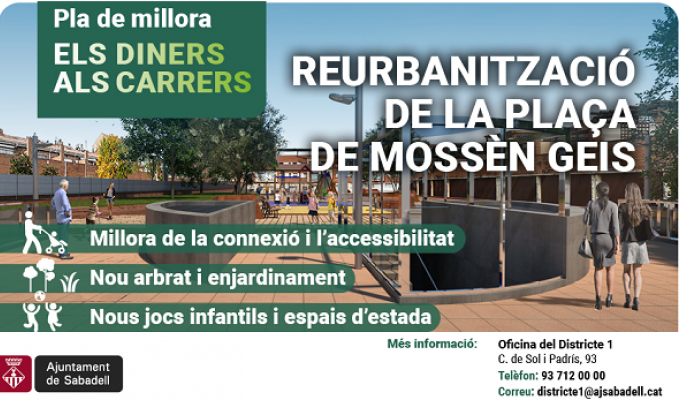 Reurbanització de la Plaça de Mossèn Geis