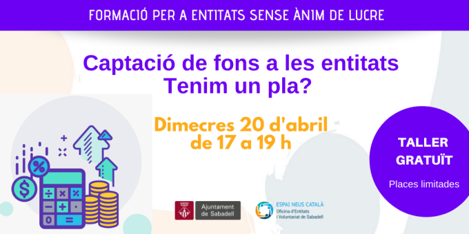 Captació de fons a les entitats. Tenim un pla?