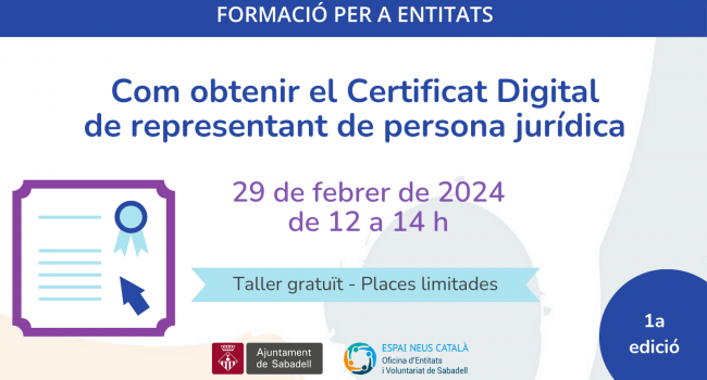 Com obtenir el Certificat Digital de representant de persona jurídica - 1a edició