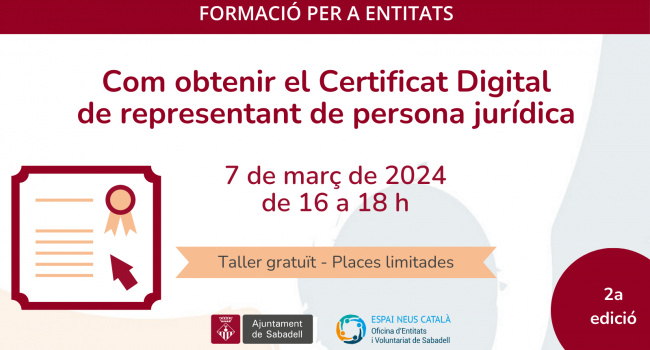 Com obtenir el Certificat Digital de representant de persona jurídica - 2a edició