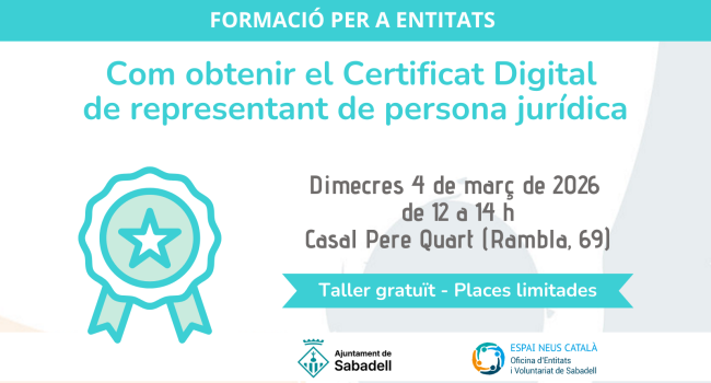 Com obtenir el Certificat Digital de representant de persona jurídica