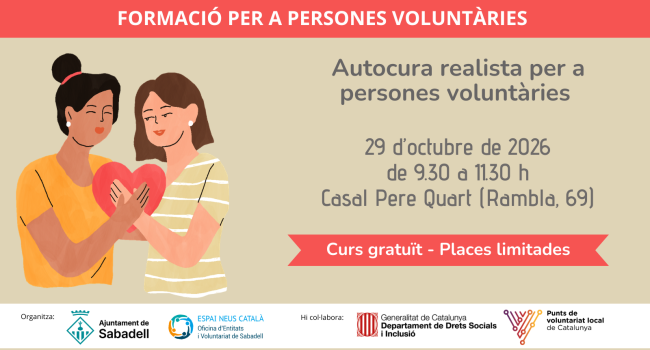Taller: Autocura realista per a persones voluntàries