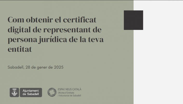 Com obtenir el certificat digital de representant de persona jurídica de la teva entitat