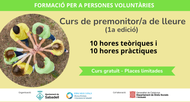 Curs de premonitor/a de lleure - 1a edició
