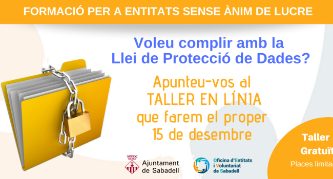 Taller en línia: Llei de Protecció de Dades