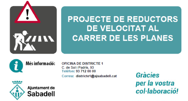 Projecte de reductors de velocitat al c. de les Planes
