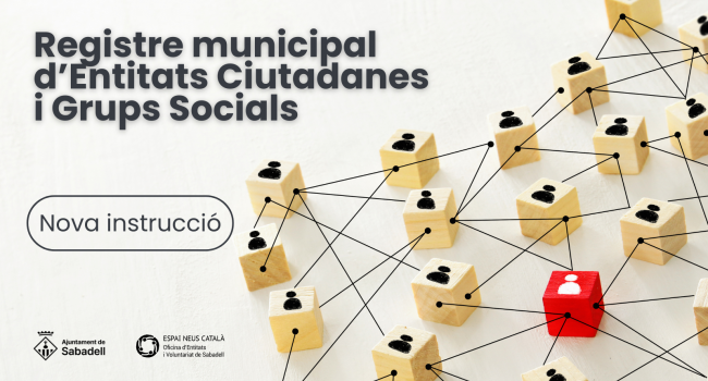 Registre municipal d'Entitats Ciutadanes i Grups Socials