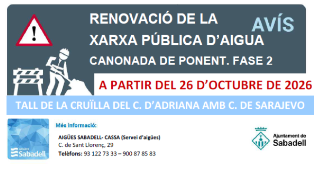 Renovació de la xarxa pública d'aigua