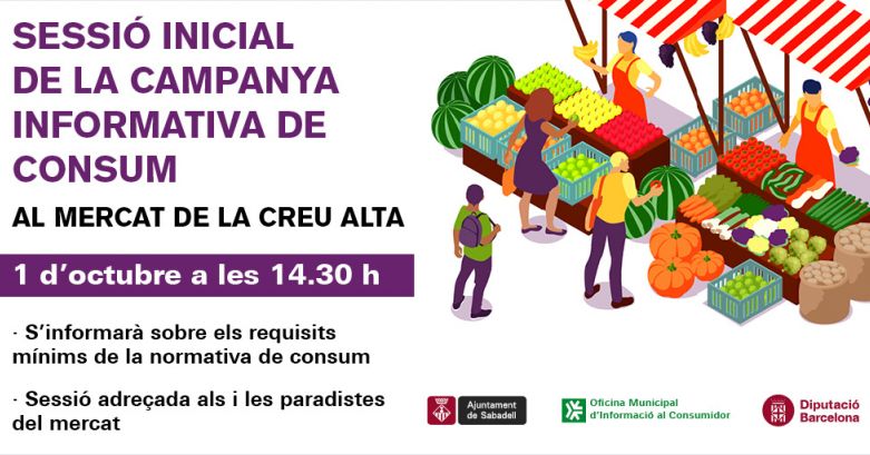 Campanya informativa de consum al Mercat de la Creu Alta