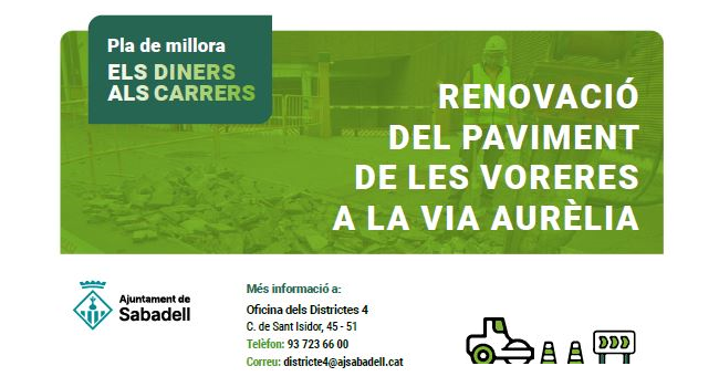 Renovació del paviment de les voreres a la Via Alexandra