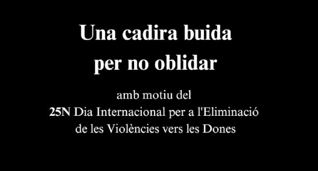 “Una cadira buida per no oblidar”